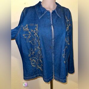 Vintage Julia Kim Denim Shirt‎ Jacket Size XL